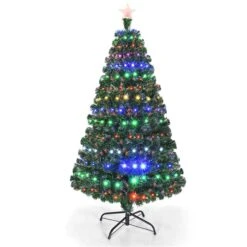 Costway 5-ft Pre-Lit Artificial Christmas Tree Fibre Optic With Multicolour LED Lights And Stand 10 Costway 5-ft Pre-Lit Artificial Christmas Tree Fibre Optic With Multicolour LED Lights And Stand -Northlight Paradise 331060081 AlternateImage1 l