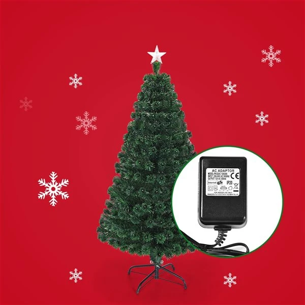 Costway 5-ft Pre-Lit Artificial Christmas Tree Fibre Optic With Multicolour LED Lights And Stand 5 Costway 5-ft Pre-Lit Artificial Christmas Tree Fibre Optic With Multicolour LED Lights And Stand - Image 3