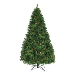 Costway 7-ft Pre-Lit Artificial Christmas Tree Hinged With 460 LED Lights And Pine Cones -Northlight Paradise 331060083 MainImage 001 l