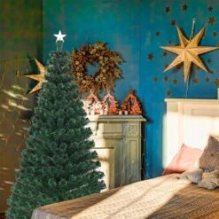 Costway 6-ft Pre-Lit Artificial Christmas Tree Fibre Optic With 230 LED Lights And Top -Northlight Paradise 331060089 AlternateImage4 l