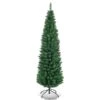Costway 5-ft PVC Artificial Pencil Christmas Tree Slim With Stand Home Holiday Decor Green