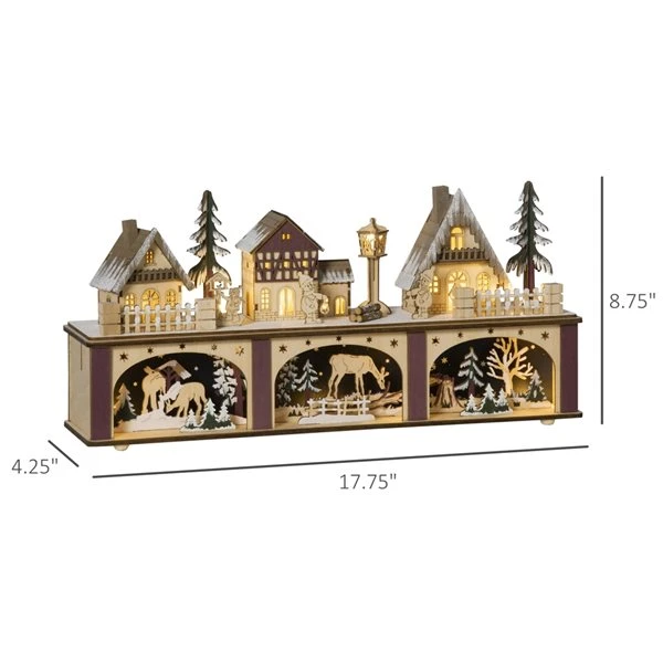 HOMCOM Pre-lit Christmas Village Winter Wonderland With LED Lights 7 HOMCOM Pre-lit Christmas Village Winter Wonderland With LED Lights - Image 5