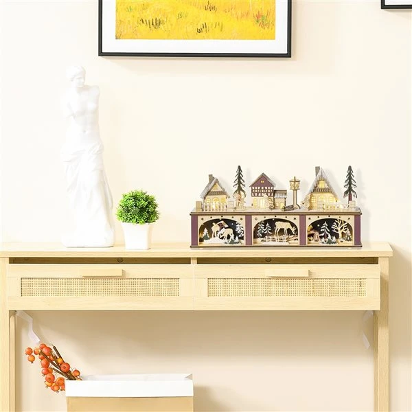 HOMCOM Pre-lit Christmas Village Winter Wonderland With LED Lights 5 HOMCOM Pre-lit Christmas Village Winter Wonderland With LED Lights - Image 3