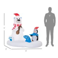 Outsunny 6-ft Inflatable Christmas Polar Bear With LED -Northlight Paradise 331061743 AlternateImage2 l