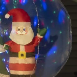 Outsunny 5-ft Inflatable Christmas Santa Claus And Christmas Tree In Crystal Ball -Northlight Paradise 331061744 AlternateImage4 l