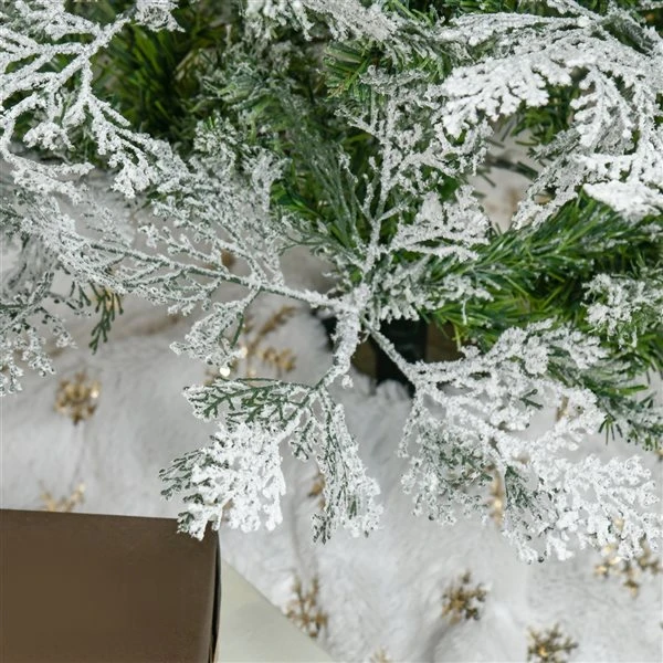 HOMCOM 6-Ft Snow Flocked Artificial Christmas Tree Holiday With Pencil Shape 4 HOMCOM 6-Ft Snow Flocked Artificial Christmas Tree Holiday With Pencil Shape - Image 2