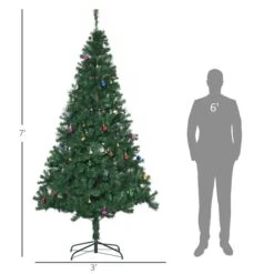 HOMCOM 7-ft Indoor Christmas Tree With Fireproof Leaf And Metal Stand -Northlight Paradise 331061751 AlternateImage2 l