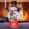 Outsunny 8-ft Christmas Inflatable Snowman With LED -Northlight Paradise 331061752 AlternateImage1 l