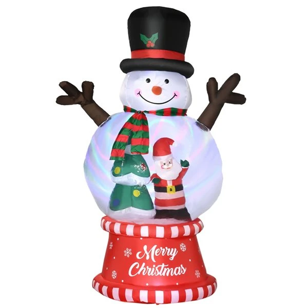 Outsunny 8-ft Christmas Inflatable Snowman With LED 5 Outsunny 8-ft Christmas Inflatable Snowman With LED - Image 3