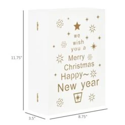 HOMCOM Wooden Christmas Advent Calendar Book - White 10 HOMCOM Wooden Christmas Advent Calendar Book - White -Northlight Paradise 331061754 AlternateImage2 l