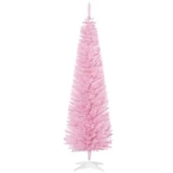 HOMCOM 6-ft Slim Artificial Christmas Tree - Pink -Northlight Paradise 331061757 MainImage 001 l