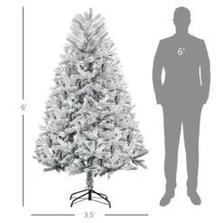 HOMCOM 6-ft Artificial Snow-Flocked Tree Indoor Christmas Decoration -Northlight Paradise 331061758 AlternateImage2 l