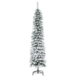 HOMCOM 6-ft Snow-Flocked Artificial Slim Christmas Tree 9 HOMCOM 6-ft Snow-Flocked Artificial Slim Christmas Tree -Northlight Paradise 331061761 MainImage 001 l