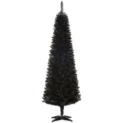 HOMCOM 6-ft Slim Artificial Christmas Tree - Black -Northlight Paradise 331061763 MainImage 001 l
