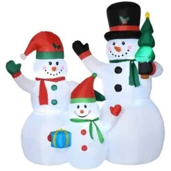 HOMCOM 7-ft Inflatable Christmas Snowman Family With LED -Northlight Paradise 331061765 MainImage 001 l