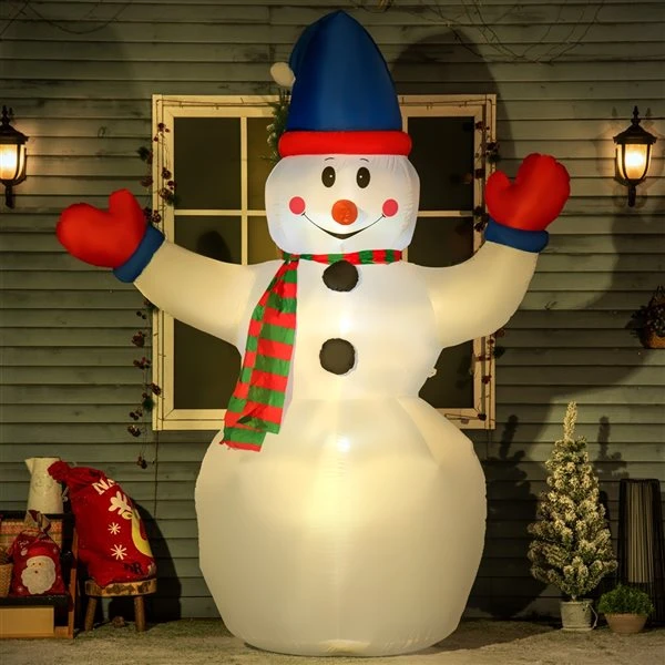 Outsunny 8-ft Inflatable Christmas Snowman 7 Outsunny 8-ft Inflatable Christmas Snowman - Image 5