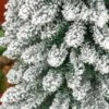 HOMCOM 7-ft Snow-Flocked Artificial Slim Christmas Tree Holiday Home Décor