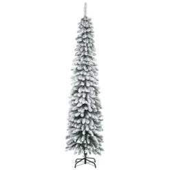 HOMCOM 7-ft Snow-Flocked Artificial Slim Christmas Tree Holiday Home Décor 9 HOMCOM 7-ft Snow-Flocked Artificial Slim Christmas Tree Holiday Home Décor -Northlight Paradise 331061768 MainImage 001 l