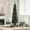 HOMCOM 6.5-ft Artificial Slim Christmas Tree With Pine Cones -Northlight Paradise 331061775 AlternateImage1 l