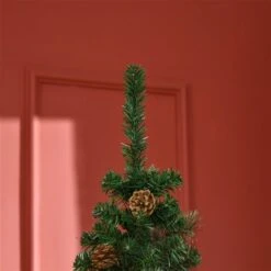 HOMCOM 6.5-ft Artificial Slim Christmas Tree With Pine Cones -Northlight Paradise 331061775 AlternateImage4 l