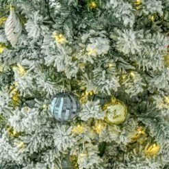 HOMCOM 9-ft Prelit Snow Flocked Christmas Tree With Light -Northlight Paradise 331061777 AlternateImage5 l