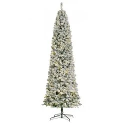 HOMCOM 9-ft Prelit Snow Flocked Christmas Tree With Light -Northlight Paradise 331061777 MainImage 001 l