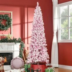 HOMCOM 7.5-ft Snow Flocked Artificial Christmas Tree With Realistic Branches -Northlight Paradise 331061779 AlternateImage1 l