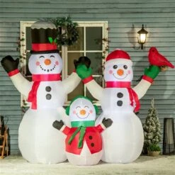 Outsunny 8-ft Outdoor Inflatable Christmas Snowman 9 Outsunny 8-ft Outdoor Inflatable Christmas Snowman -Northlight Paradise 331061780 AlternateImage1 l