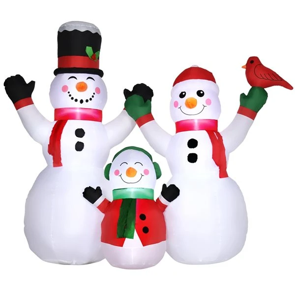 Outsunny 8-ft Outdoor Inflatable Christmas Snowman 3 Outsunny 8-ft Outdoor Inflatable Christmas Snowman