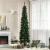 HOMCOM 7.5-ft Artificial Slim Christmas Tree With Pine Cones 2 HOMCOM 7.5-ft Artificial Slim Christmas Tree With Pine Cones -Northlight Paradise 331061781 AlternateImage3 l