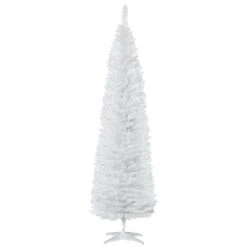 HOMCOM 7-ft Slim Artificial Christmas Tree - White -Northlight Paradise 331061782 MainImage 001 l