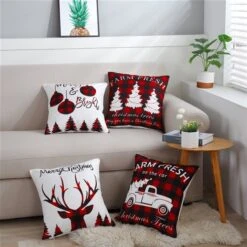 Marina Decoration 18-in Christmas Printed Cushion Cover Set - 4-Piece -Northlight Paradise 331062379 AlternateImage1 l