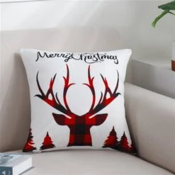 Marina Decoration 18-in Christmas Printed Cushion Cover Set - 4-Piece