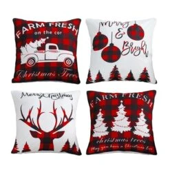 Marina Decoration 18-in Christmas Printed Cushion Cover Set - 4-Piece -Northlight Paradise 331062379 MainImage 001 l