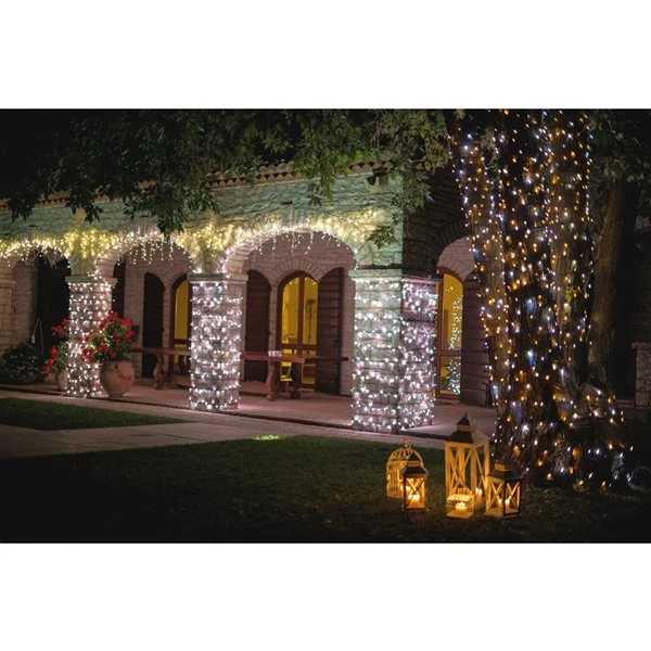 Twinkly Multi-function Gold Mini LED Electrical Outlet Christmas Icicle Lights Timer 3 Twinkly Multi-function Gold Mini LED Electrical Outlet Christmas Icicle Lights Timer