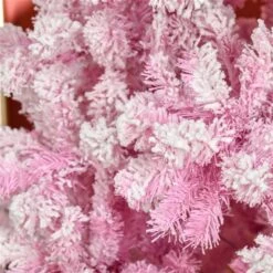 HomCom 9-ft Leg Base Flocked Pink Artificial Christmas Tree -Northlight Paradise 331063415 AlternateImage4 l