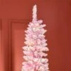 HomCom 7.5-ft Leg Base Flocked Pink Artificial Christmas Tree With LED Lights 2 HomCom 7.5-ft Leg Base Flocked Pink Artificial Christmas Tree With LED Lights -Northlight Paradise 331063421 AlternateImage3 l