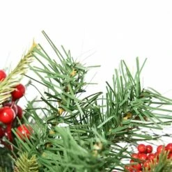 HomCom 1.5-ft Leg Base Green Artificial Christmas Tree With 24 LED Lights - 2-Piece