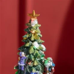 HomCom Lighted Animated Green Christmas Tree With Base -Northlight Paradise 331063433 AlternateImage4 l