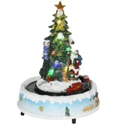 HomCom Lighted Animated Green Christmas Tree With Base -Northlight Paradise 331063433 MainImage 001 l