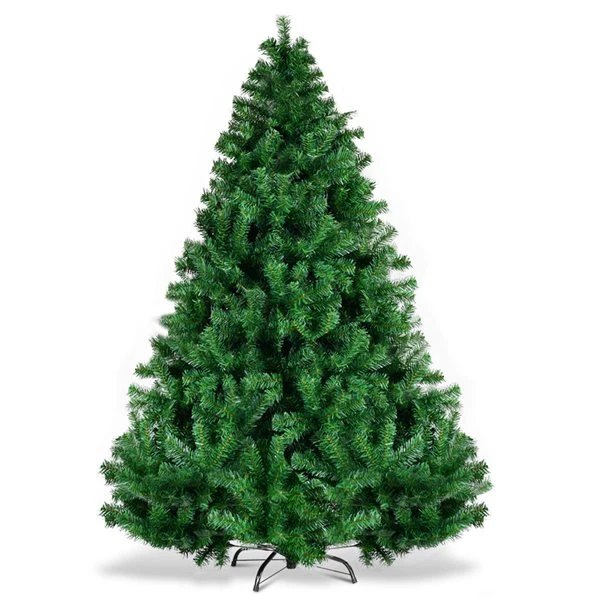 Costway 6-ft PVC Artificial Christmas Tree 1000 Tips Premium Hinged With Solid Metal Legs 4 Costway 6-ft PVC Artificial Christmas Tree 1000 Tips Premium Hinged With Solid Metal Legs - Image 2