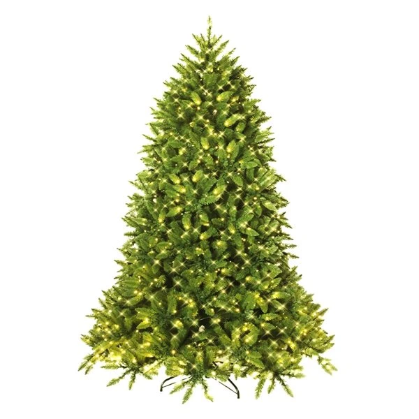 Costway 5-ft Pre-Lit PVC Christmas Fir Tree Hinged 8 Flash Modes 4 Costway 5-ft Pre-Lit PVC Christmas Fir Tree Hinged 8 Flash Modes - Image 2