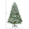 Costway 6.5-ft Pre-Lit Snow Flocked Hinged Artificial Christmas Spruce Tree With 450 Lights -Northlight Paradise 331065161 AlternateImage1 l