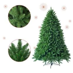 Costway 6-ft Premium Hinged Artificial Christmas Fir Tree With 1250 Branch Tips -Northlight Paradise 331065164 AlternateImage2 l