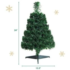 Costway 2-ft Pre-Lit Fibre Optic PVC Artificial Christmas Tree Tabletop With Stand 9 Costway 2-ft Pre-Lit Fibre Optic PVC Artificial Christmas Tree Tabletop With Stand -Northlight Paradise 331065172 AlternateImage1 l
