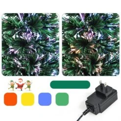 Costway 2-ft Pre-Lit Fibre Optic PVC Artificial Christmas Tree Tabletop With Stand 11 Costway 2-ft Pre-Lit Fibre Optic PVC Artificial Christmas Tree Tabletop With Stand -Northlight Paradise 331065172 AlternateImage4 l