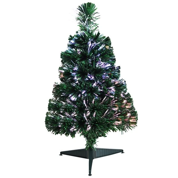 Costway 2-ft Pre-Lit Fibre Optic PVC Artificial Christmas Tree Tabletop With Stand 4 Costway 2-ft Pre-Lit Fibre Optic PVC Artificial Christmas Tree Tabletop With Stand - Image 2