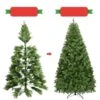Costway 8-ft Pre-Lit Artificial PVC Christmas Tree Spruce Hinged With 880 LED Lights And Stand