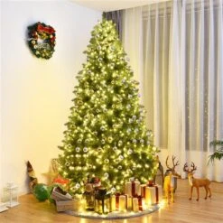 Costway 8-ft Pre-Lit Artificial PVC Christmas Tree Spruce Hinged With 880 LED Lights And Stand -Northlight Paradise 331065173 AlternateImage4 l