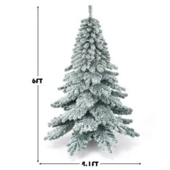 Costway 6-ft Snow Flocked Artificial Christmas Tree PVC Hinged Alaskan Pine Tree Holiday -Northlight Paradise 331065178 AlternateImage1 l